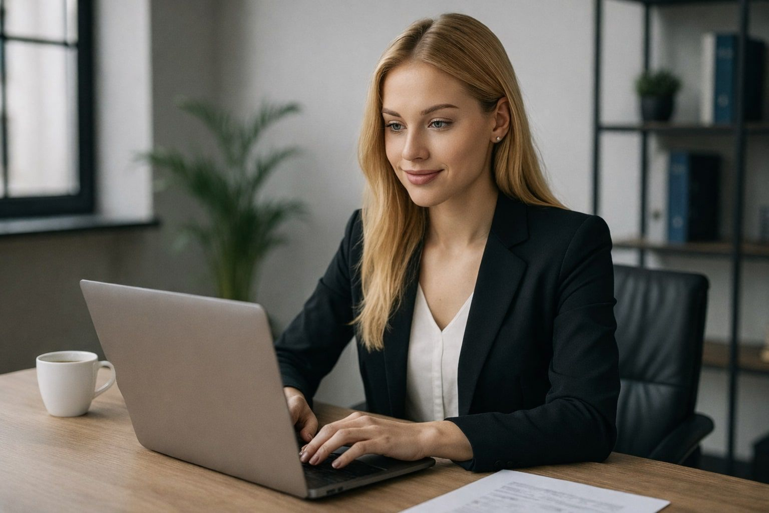 Professional taking online course